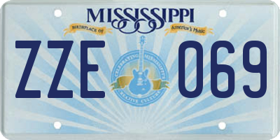 MS license plate ZZE069