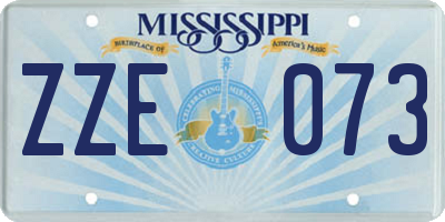 MS license plate ZZE073