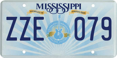 MS license plate ZZE079
