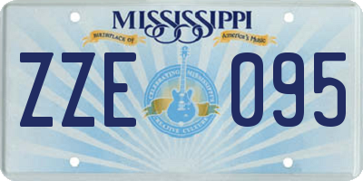 MS license plate ZZE095