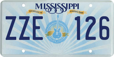 MS license plate ZZE126