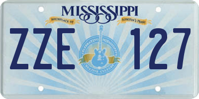 MS license plate ZZE127