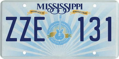 MS license plate ZZE131