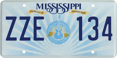 MS license plate ZZE134