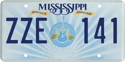 MS license plate ZZE141