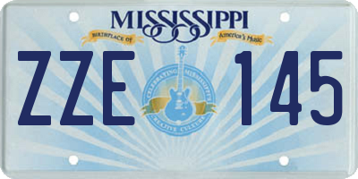 MS license plate ZZE145
