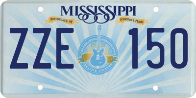 MS license plate ZZE150