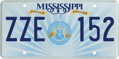 MS license plate ZZE152