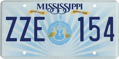 MS license plate ZZE154