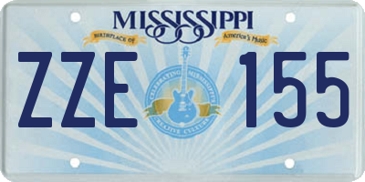 MS license plate ZZE155