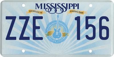 MS license plate ZZE156