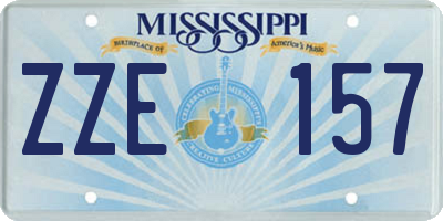 MS license plate ZZE157
