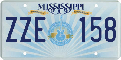 MS license plate ZZE158