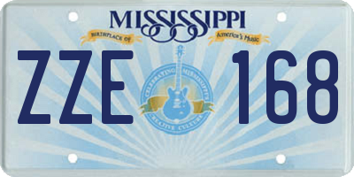 MS license plate ZZE168