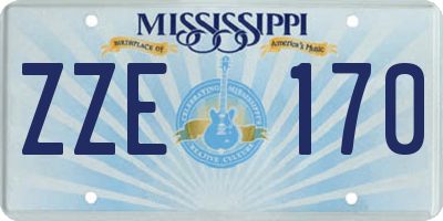 MS license plate ZZE170