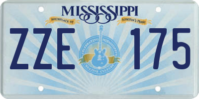 MS license plate ZZE175