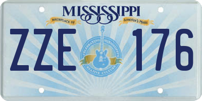 MS license plate ZZE176