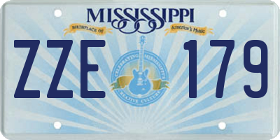 MS license plate ZZE179