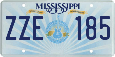 MS license plate ZZE185