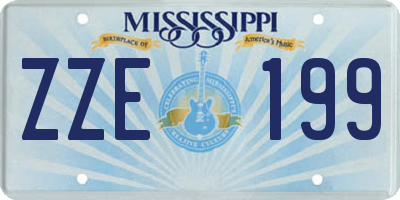 MS license plate ZZE199