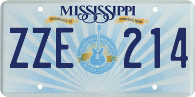 MS license plate ZZE214