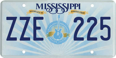 MS license plate ZZE225