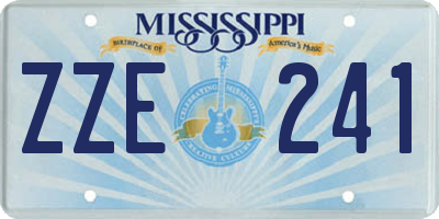 MS license plate ZZE241