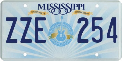 MS license plate ZZE254