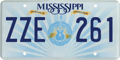MS license plate ZZE261