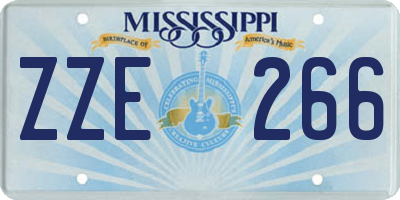 MS license plate ZZE266