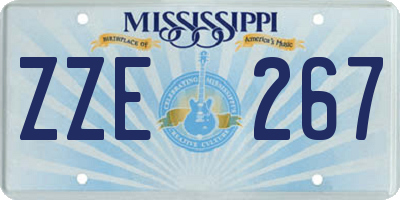 MS license plate ZZE267