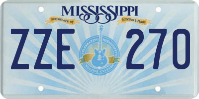 MS license plate ZZE270