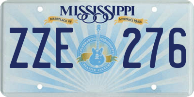 MS license plate ZZE276