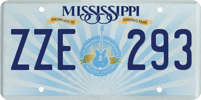 MS license plate ZZE293