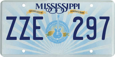 MS license plate ZZE297