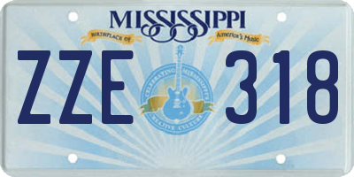 MS license plate ZZE318