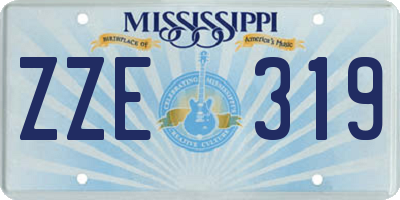 MS license plate ZZE319