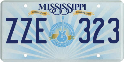 MS license plate ZZE323