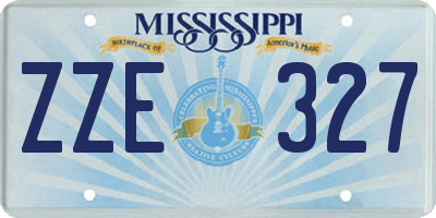 MS license plate ZZE327