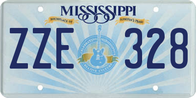 MS license plate ZZE328