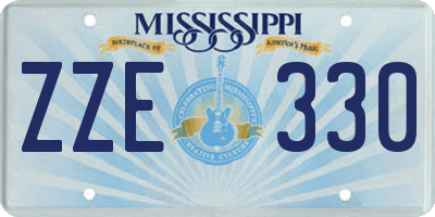 MS license plate ZZE330