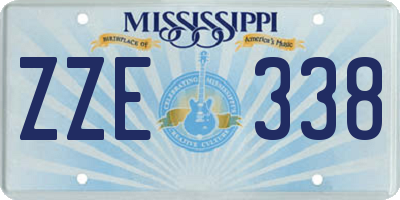 MS license plate ZZE338