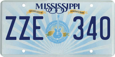 MS license plate ZZE340