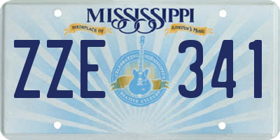 MS license plate ZZE341