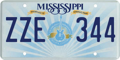 MS license plate ZZE344