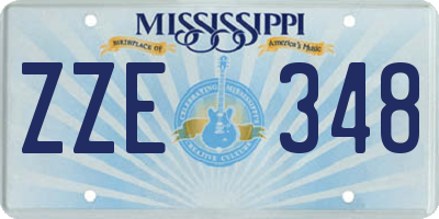 MS license plate ZZE348
