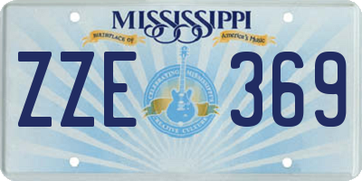 MS license plate ZZE369
