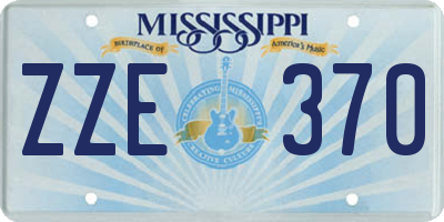MS license plate ZZE370