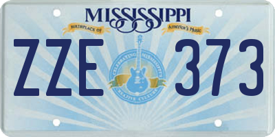 MS license plate ZZE373