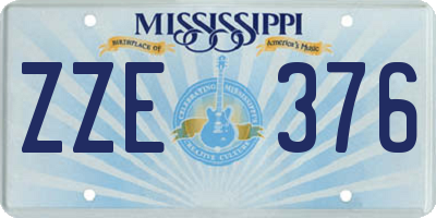 MS license plate ZZE376